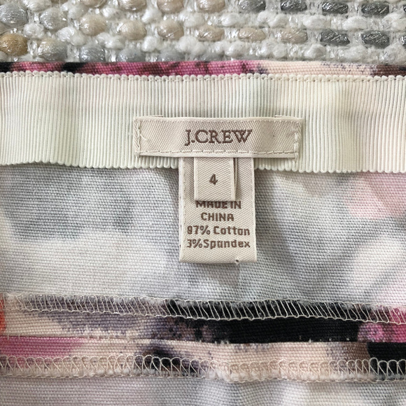 J. Crew Watercolor Floral Mini Skirt, Size 4 - Picture 3 of 5